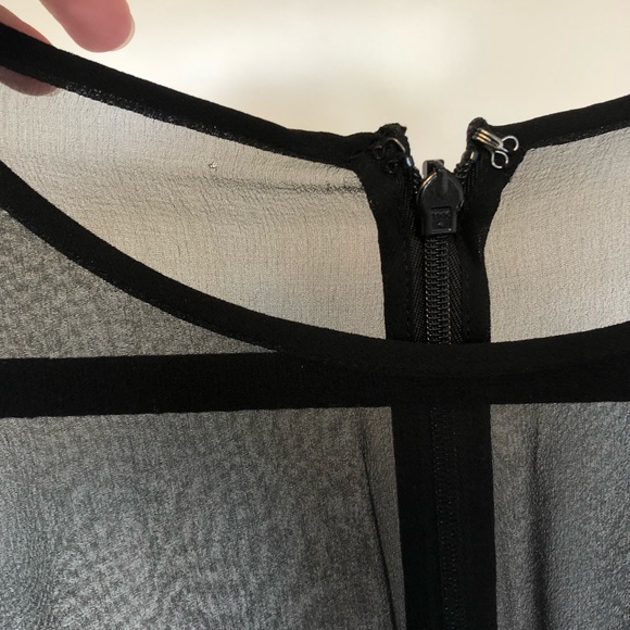 NWOT DVF Black & Gold Lace Sleeveless Dress - Picture 5 of 8